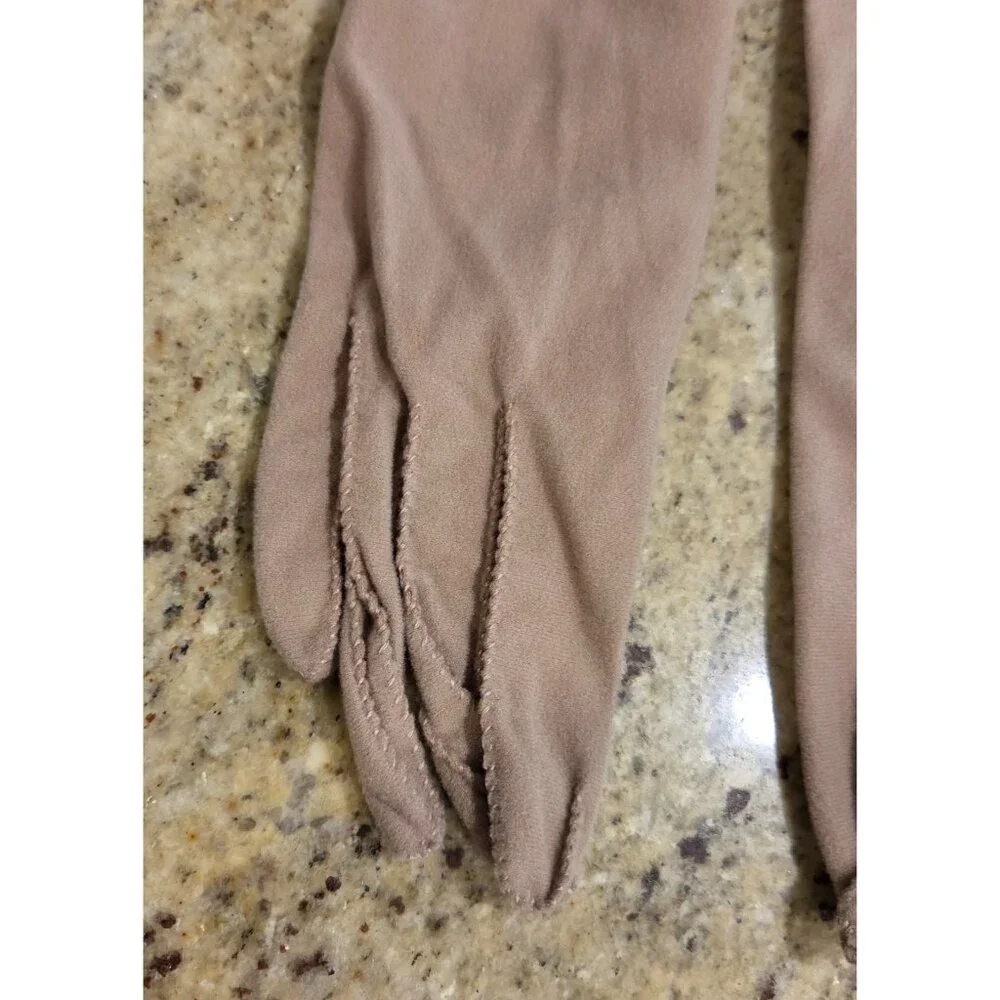 Vintage Womens Size M 7 Tan Fleece Formal 17